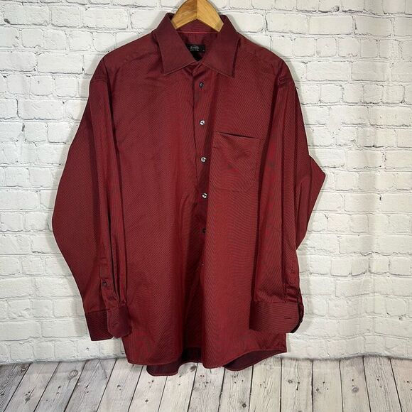 ETON Shirt Mens Ganghester Button Up Long Sleeve Sweden Cotton 43 17 Red - Picture 1 of 6